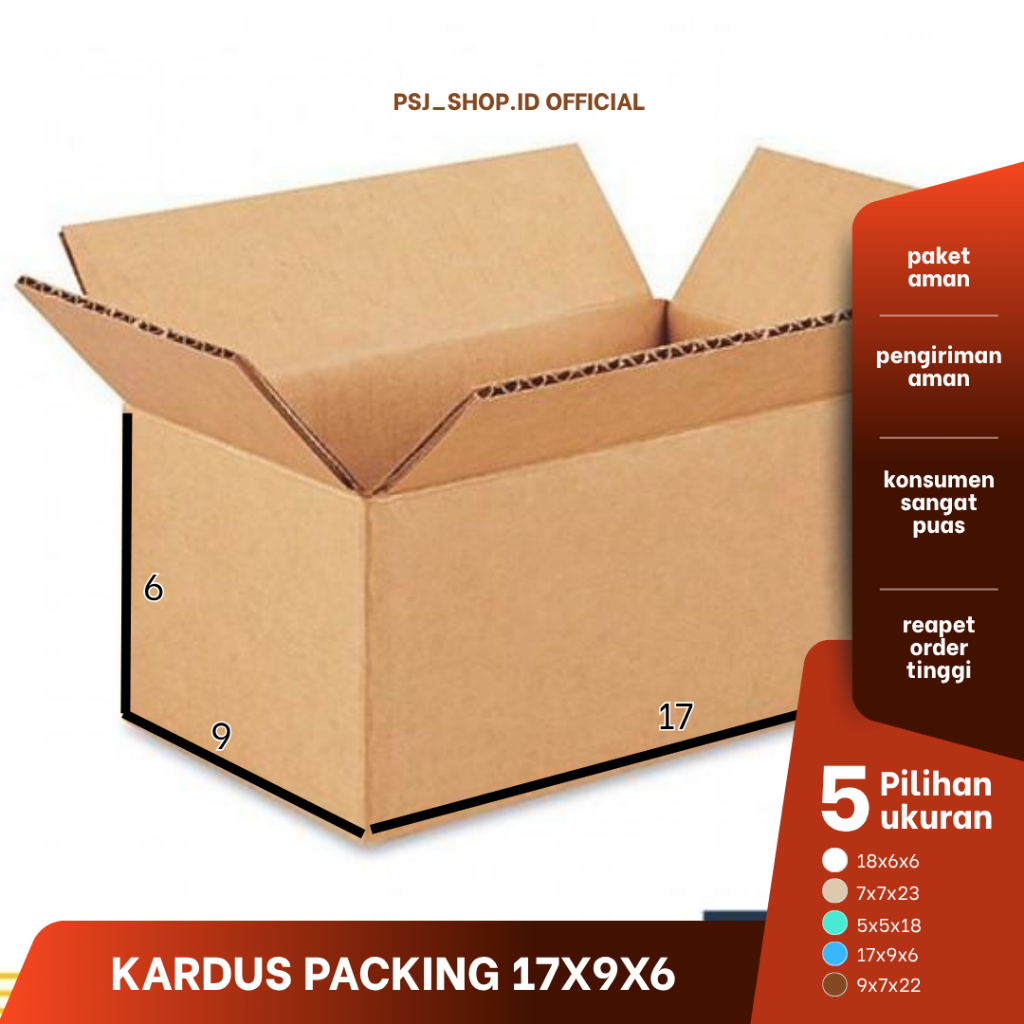 

Kardus Packing Ukuran 17x9x6 Kardus Online Shop Tebal