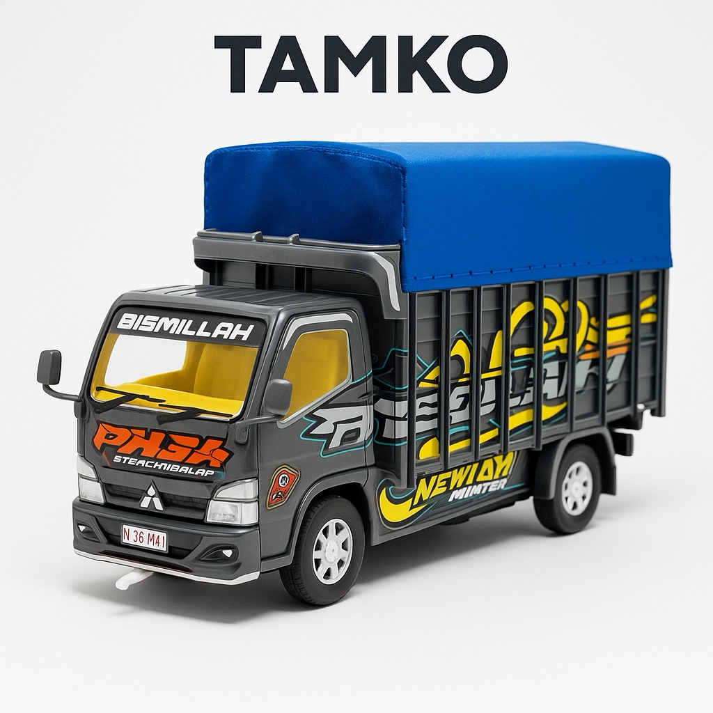 (PROMO)MINIATUR TRUK OLENG JUMBO 42 Cm MINIATUR TRUK OLENG BESAR UKURAN JUMBO LAMPU TERPAL mainan