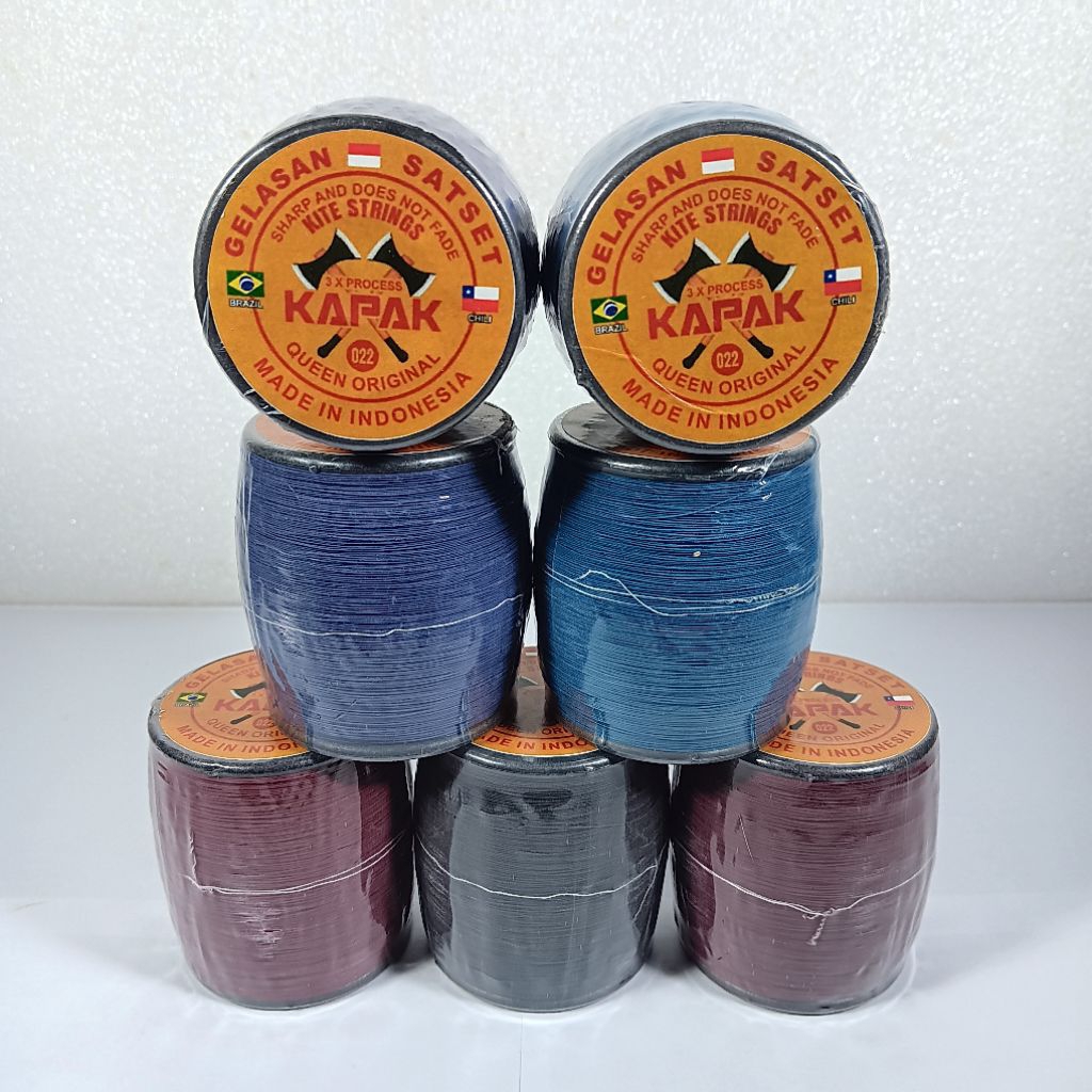 Benang Senar Gelasan Tasi Layangan Cap Kapak 0,22 Klos 2000 Yard
