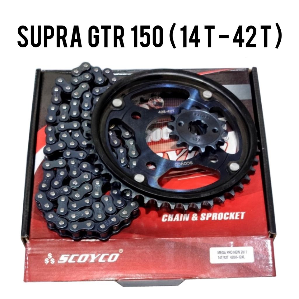 Paket Gear Set Supra GTR / Gir Paket Rante Supra GTR 14T-44T