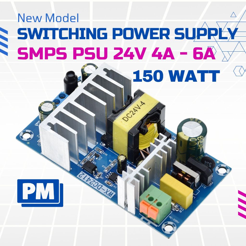 Switching Power Supply SMPS 24 Volt 6 Apere