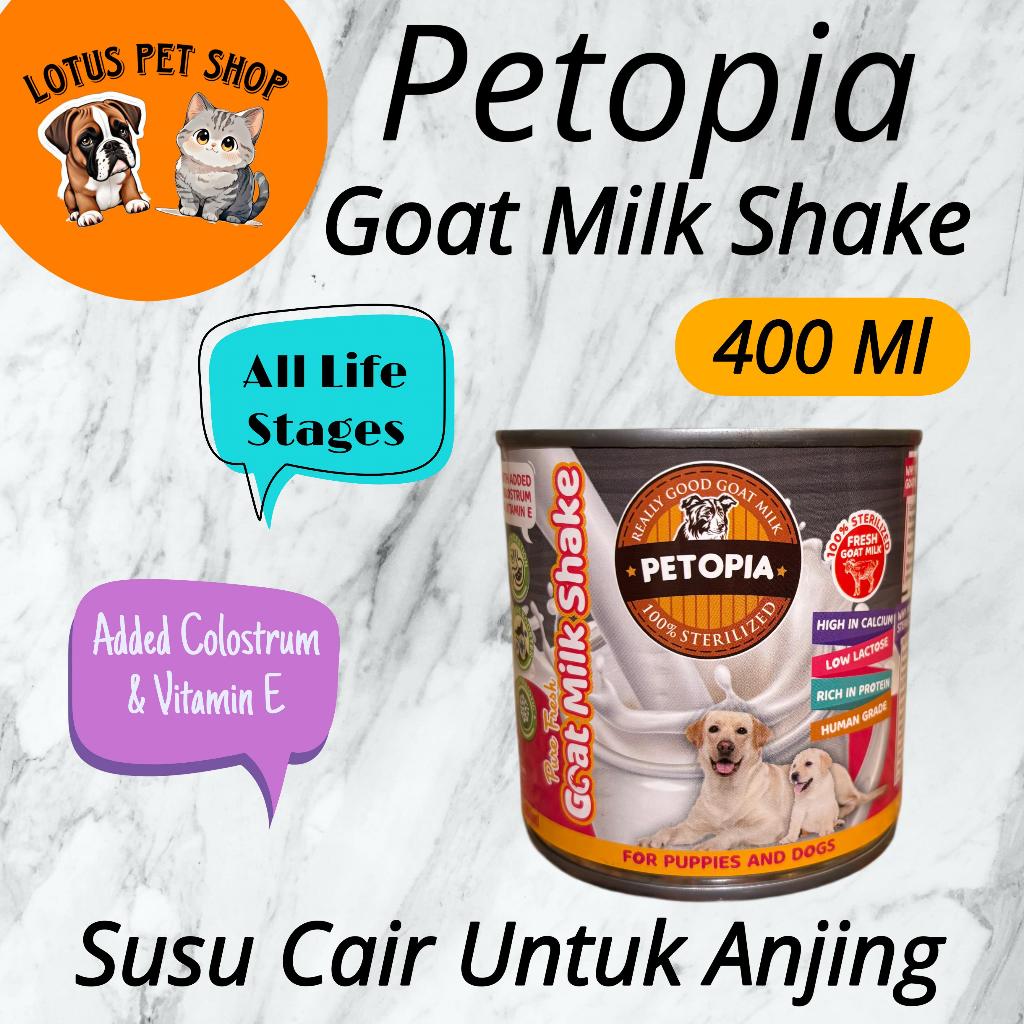 

Susu Anjing Petopia Goat Milk Shake 400 Ml For Puppy & Dogs