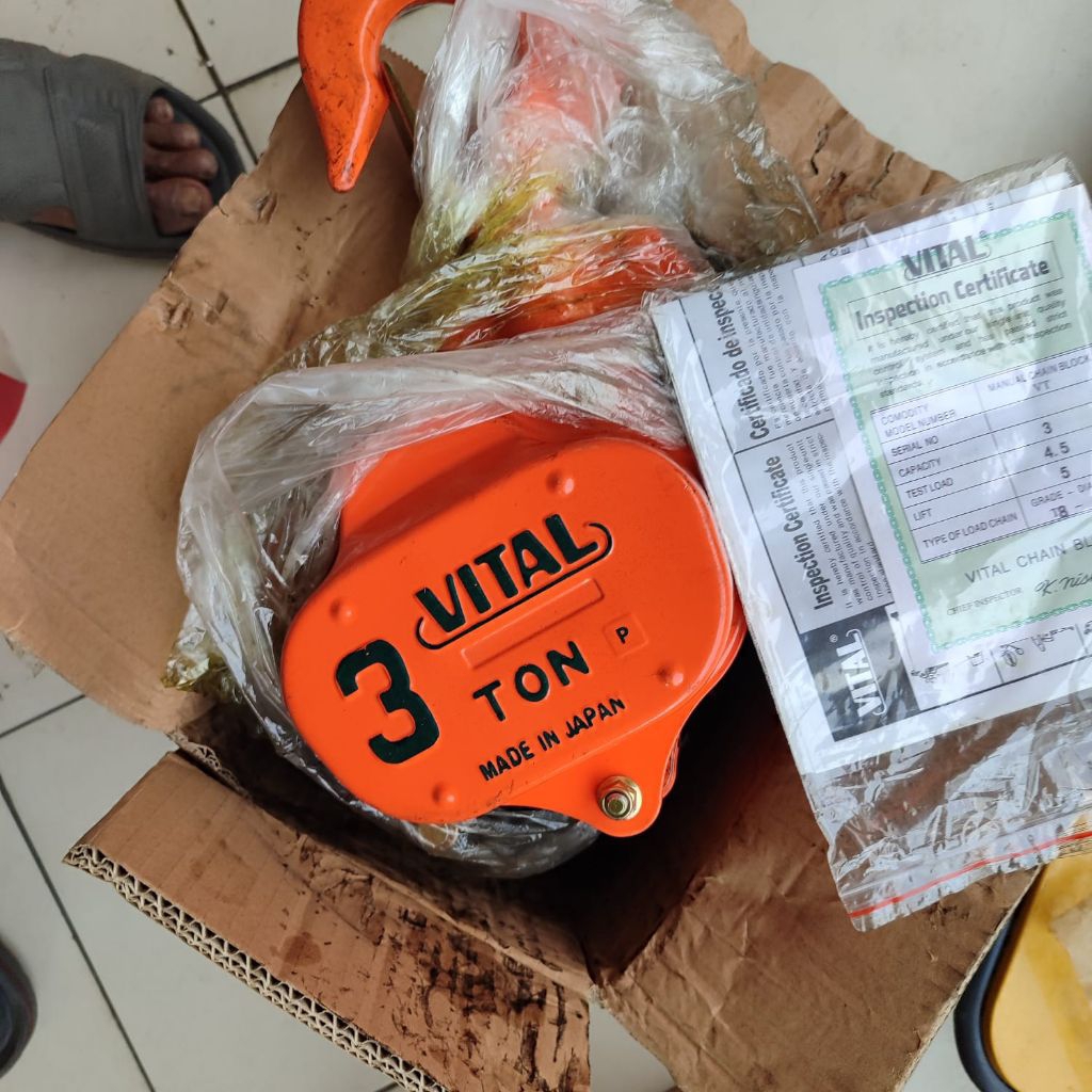 chain blok vital 3ton x 3M 5M 7M takel manual original Japan