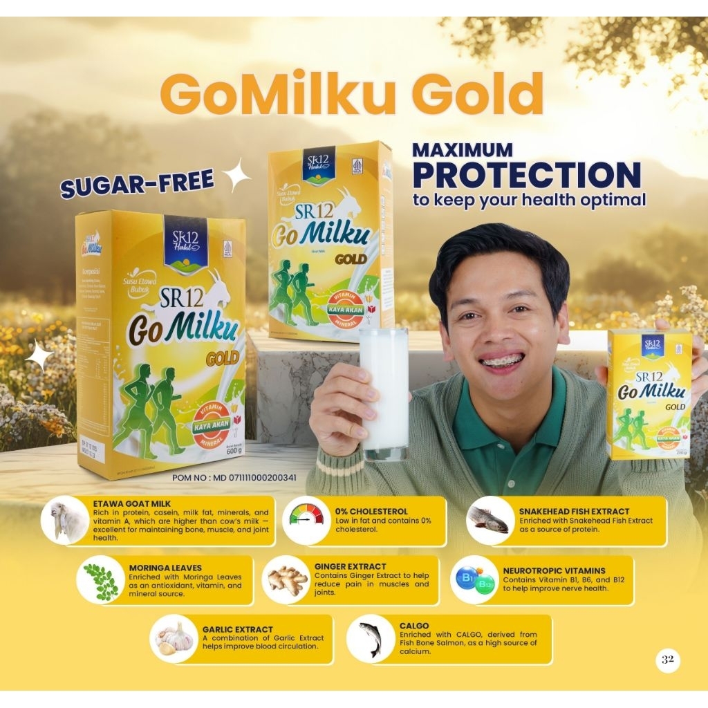 

Gomilku Gold SR12 - Susu Kambing Etawa untuk Lansia - Susu Kesehatan