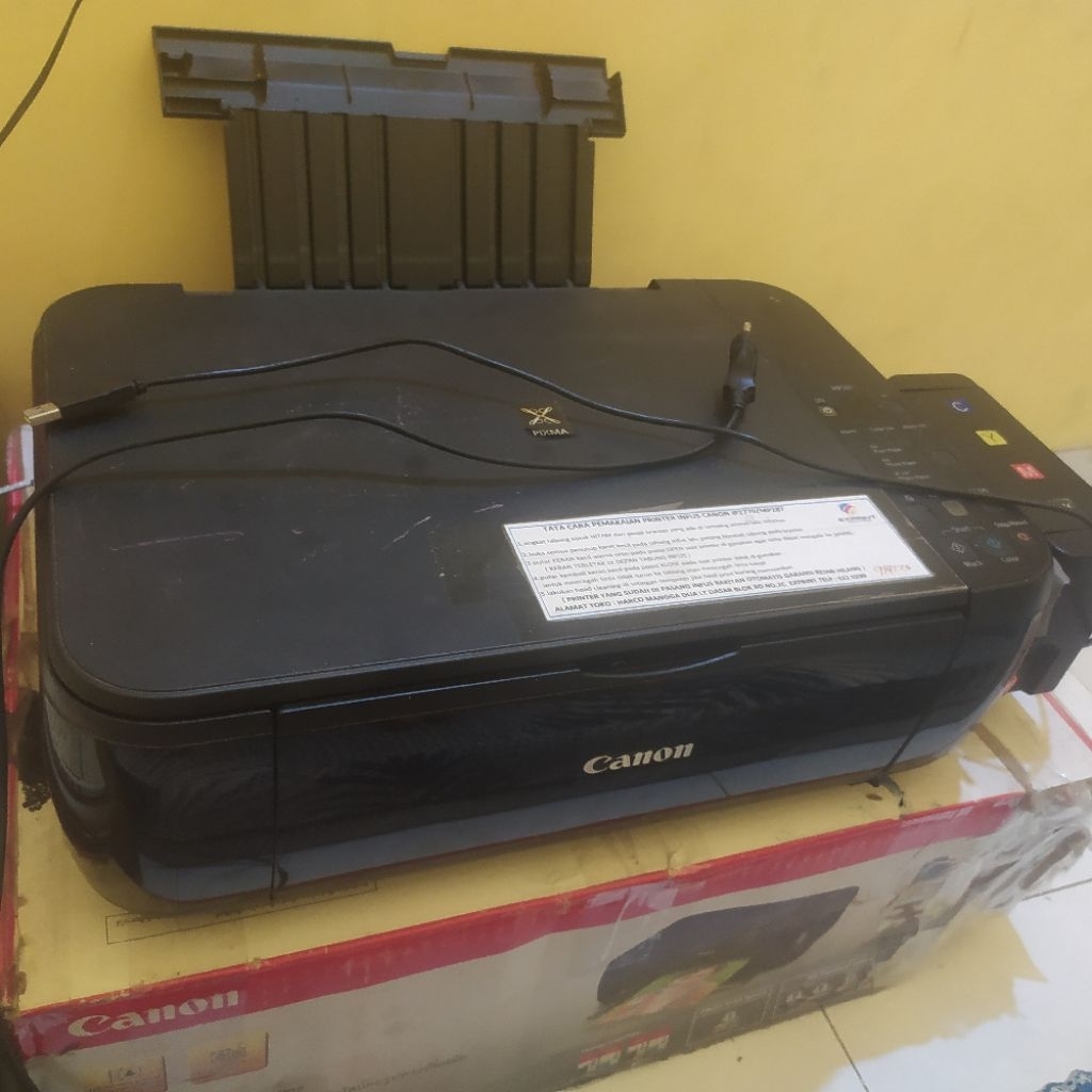 PRINTER BEKAS SECOND CANON PIXMA MP287 SUDAH MODIF INFUS BISA PRINT SCAN FOTOCOPY