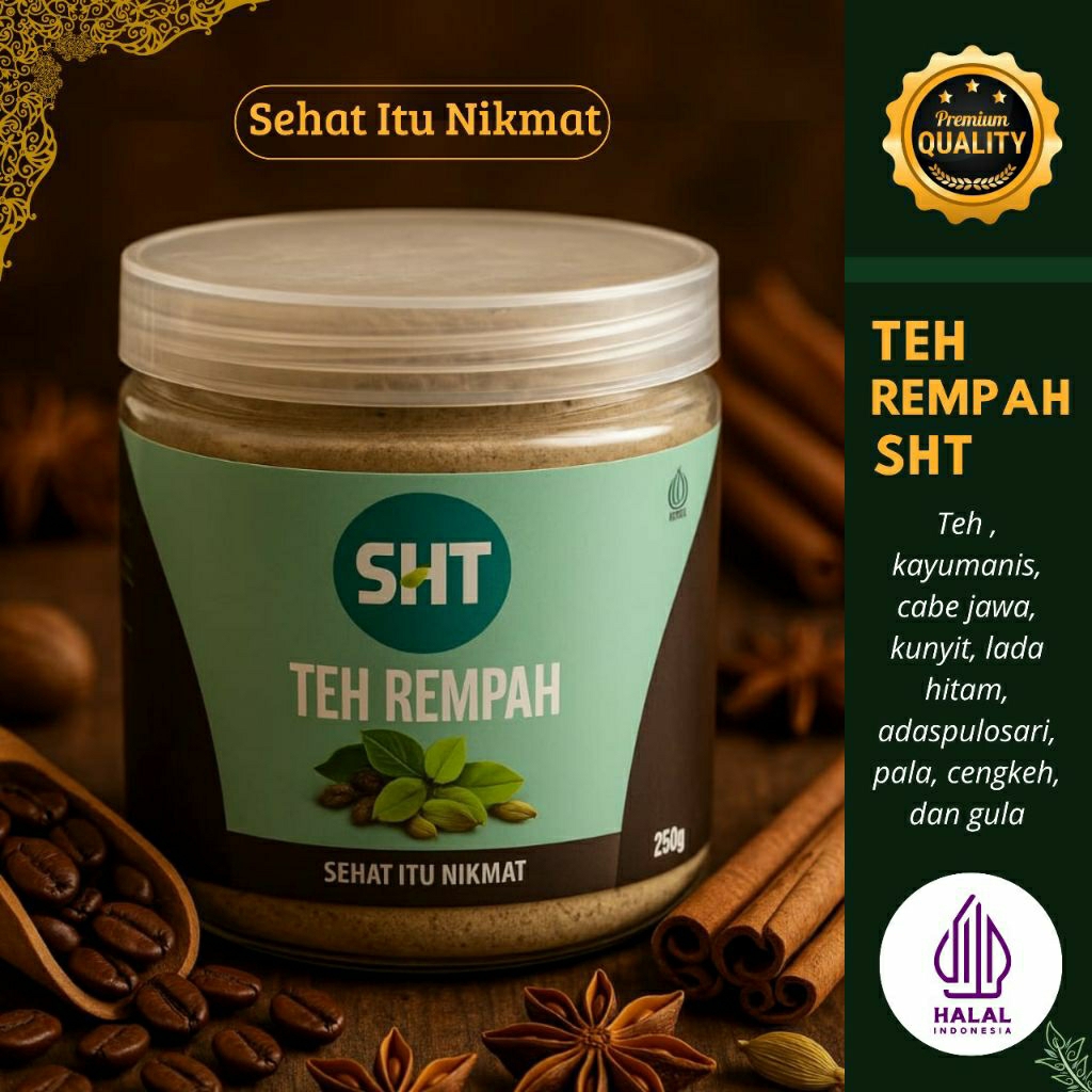 

Teh Rempah SHT | Teh Herbal | Bubuk Teh Pilihan dengan Rempah Pilihan dan Gula