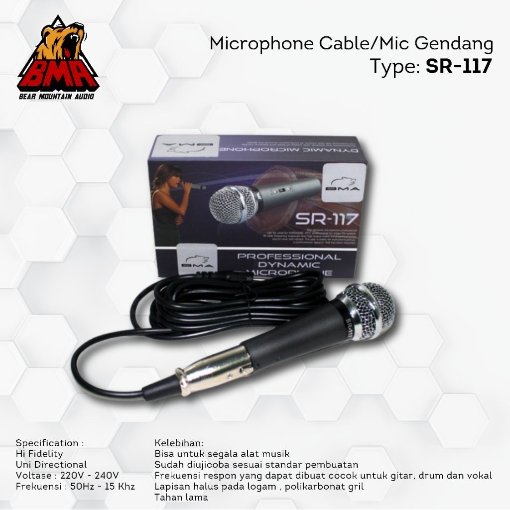 MICROPHONE GENDANG SR-117 | BMA