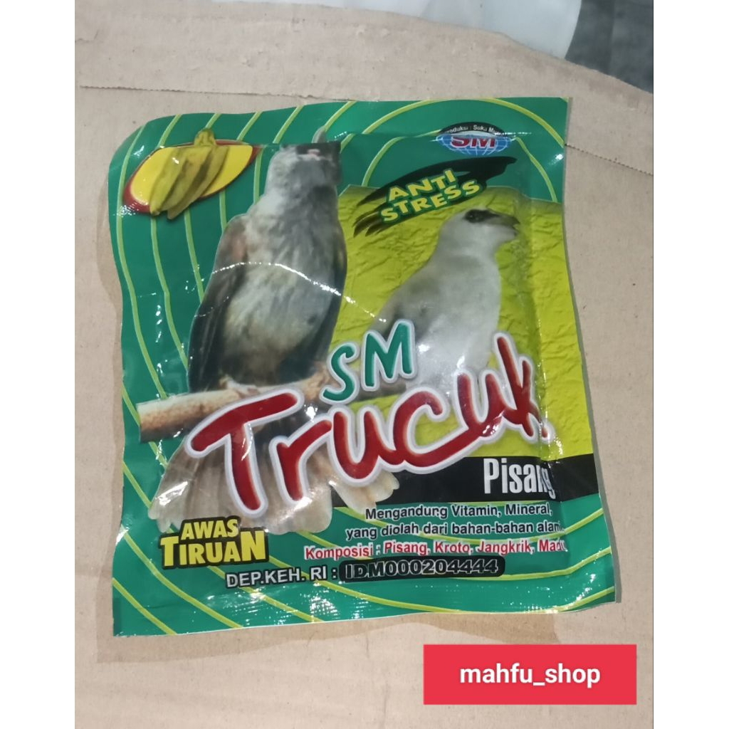 SM Trucuk Pur Pisang Pakan Burung Voer Sinar Matahari Crocok Trucukan