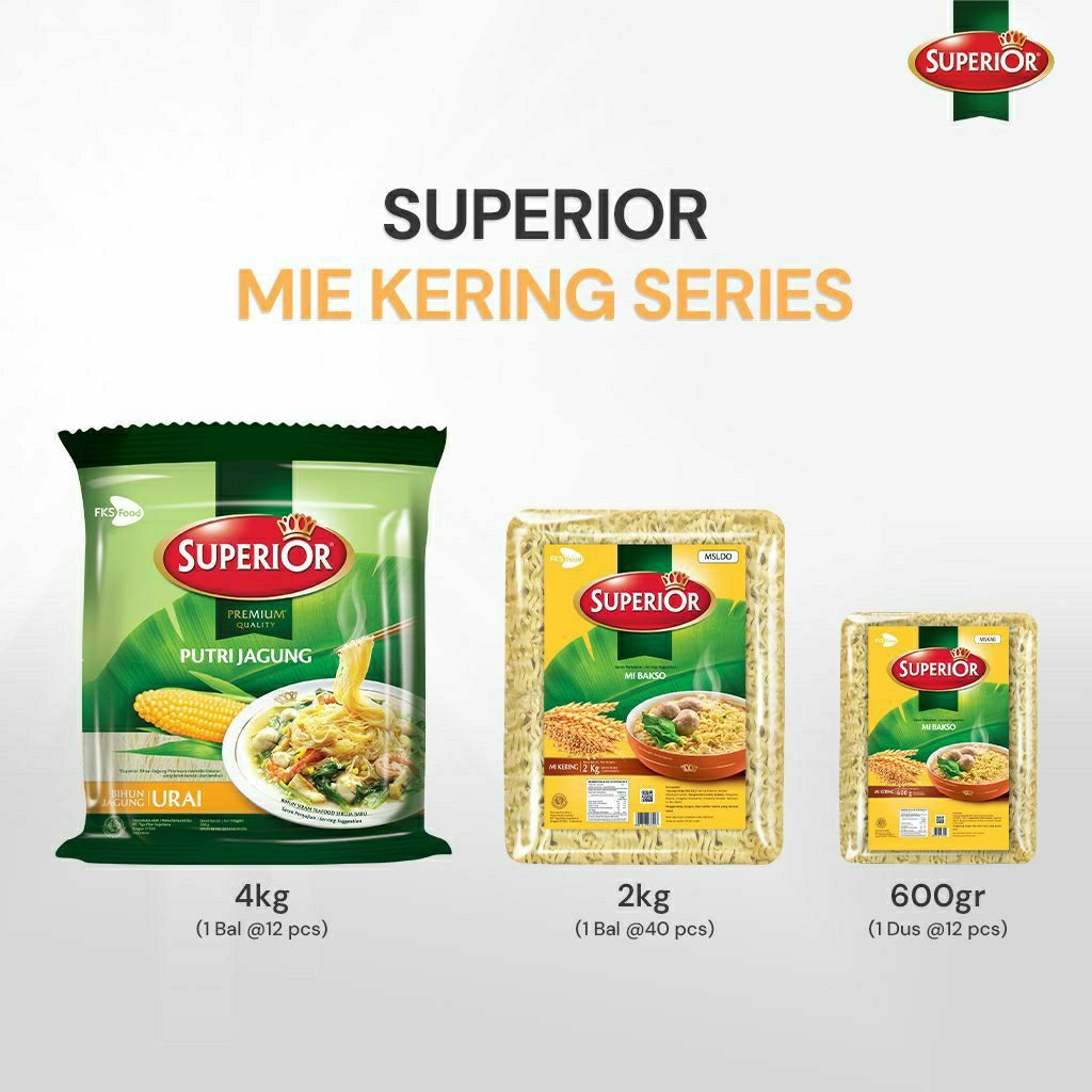 

Paket Bundling - Mi Superior Keriting - Mi Bakso - 12 Keping - 50gr - 6pcs