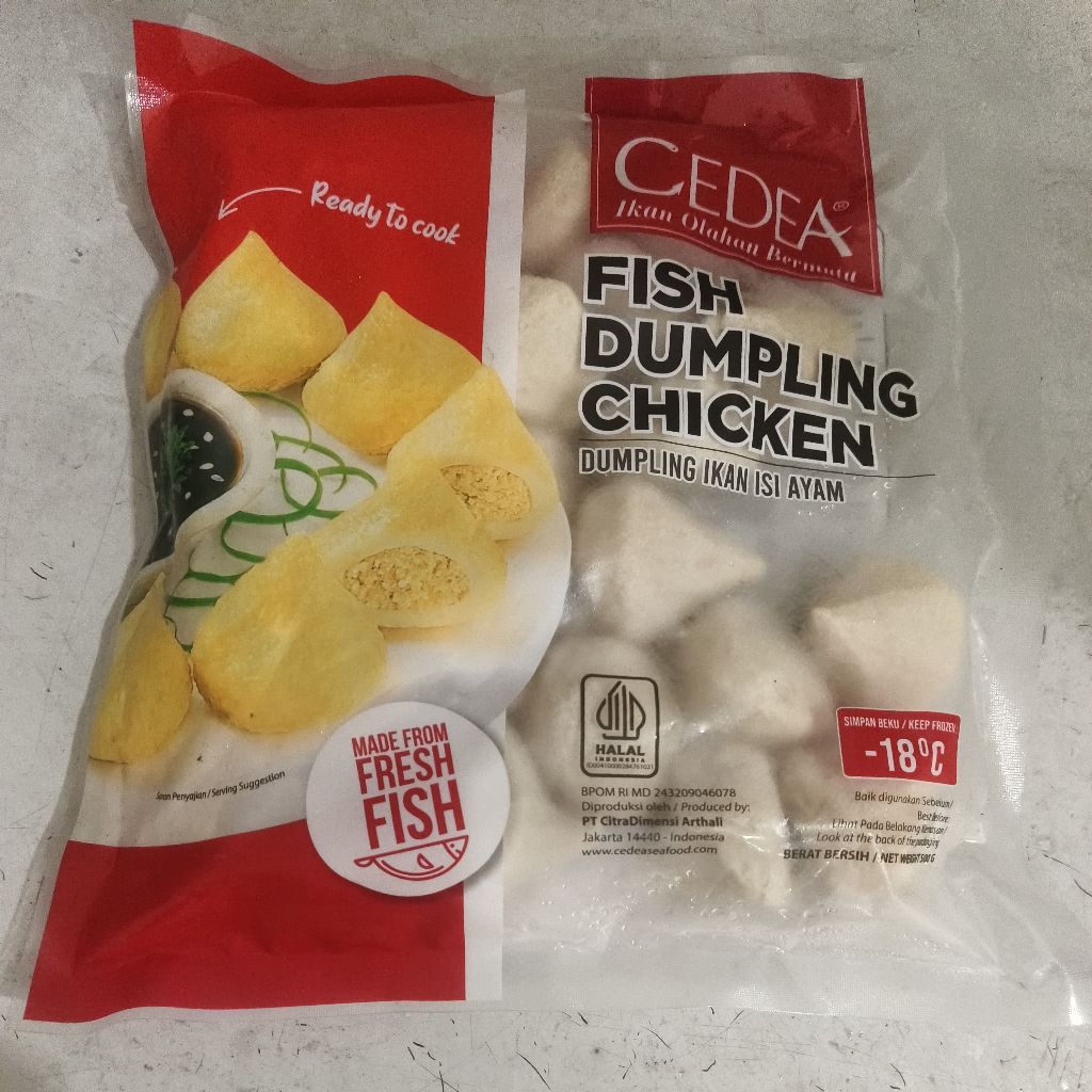 

Fish Dumpling Chicken Cedea / Dumpling Ikan Isi Ayam Cedea 500gr