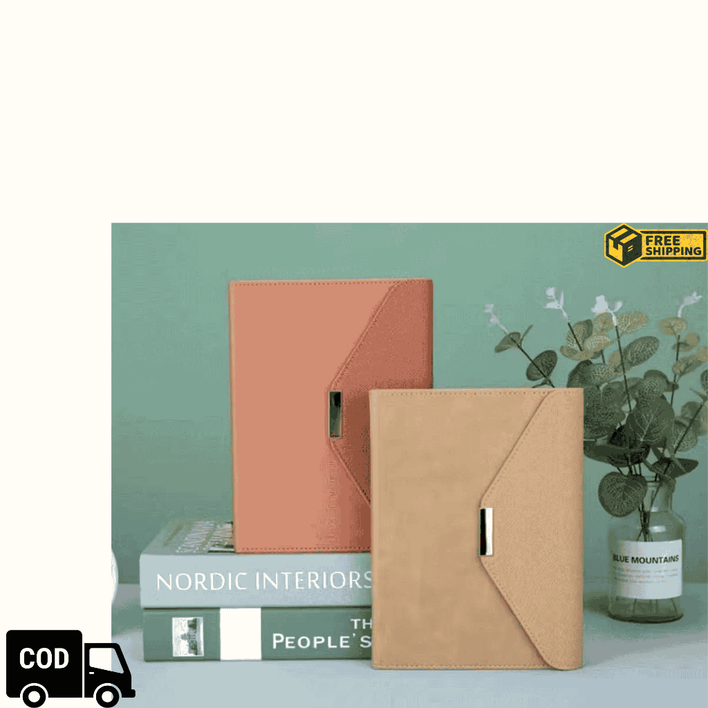 

Buku Jurnal Garis A5 Notebook Diary Book Agenda Cover Bahan Kulit Tebal Klip Magnet Custom