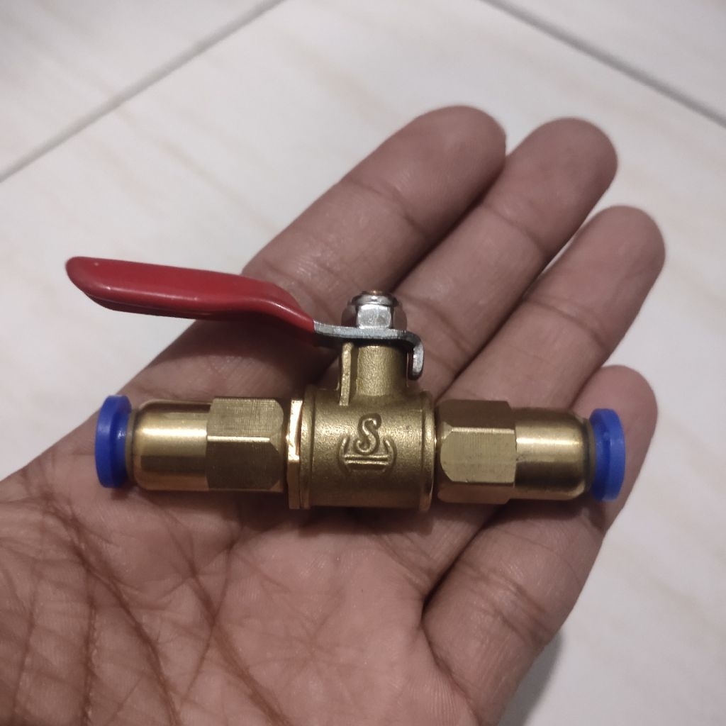 Stop Kran Double Slip Lock Mini 6mm ke 6mm, 8mm ke 8mm , 10mm ke 10mm dan 12mm ke 12mm Bisa Stopper 