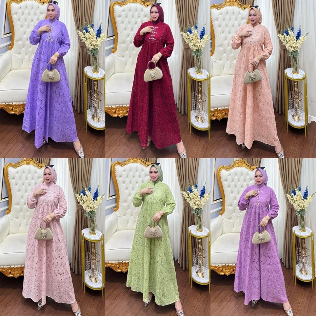 ALIYAH DRESS (ORIGINAL) / dress kekinian / gamis viral / gamis terbaru / gratis ongkir / COD