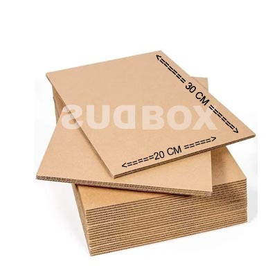 

Kardus karton dus lembaran ukuran 30x20 cm bahan Double wall (Tebal 7 mm)