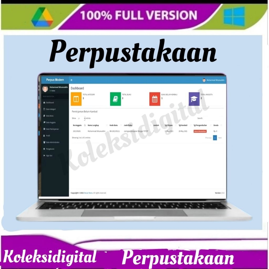 Aplikasi Perpustakaan Berbasis Website Siap Pakai