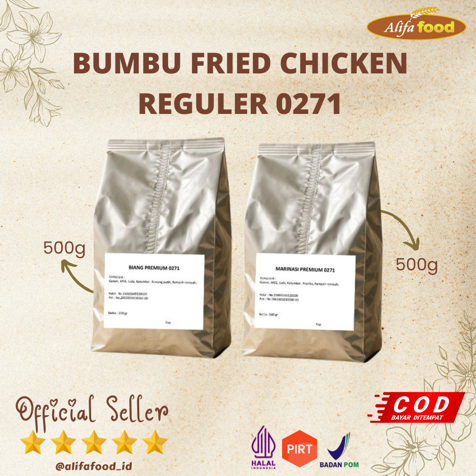 

Bumbu Biang Fried Chicken Premium 0271 Alifafood – Cocok untuk Ayam Goreng Krispi