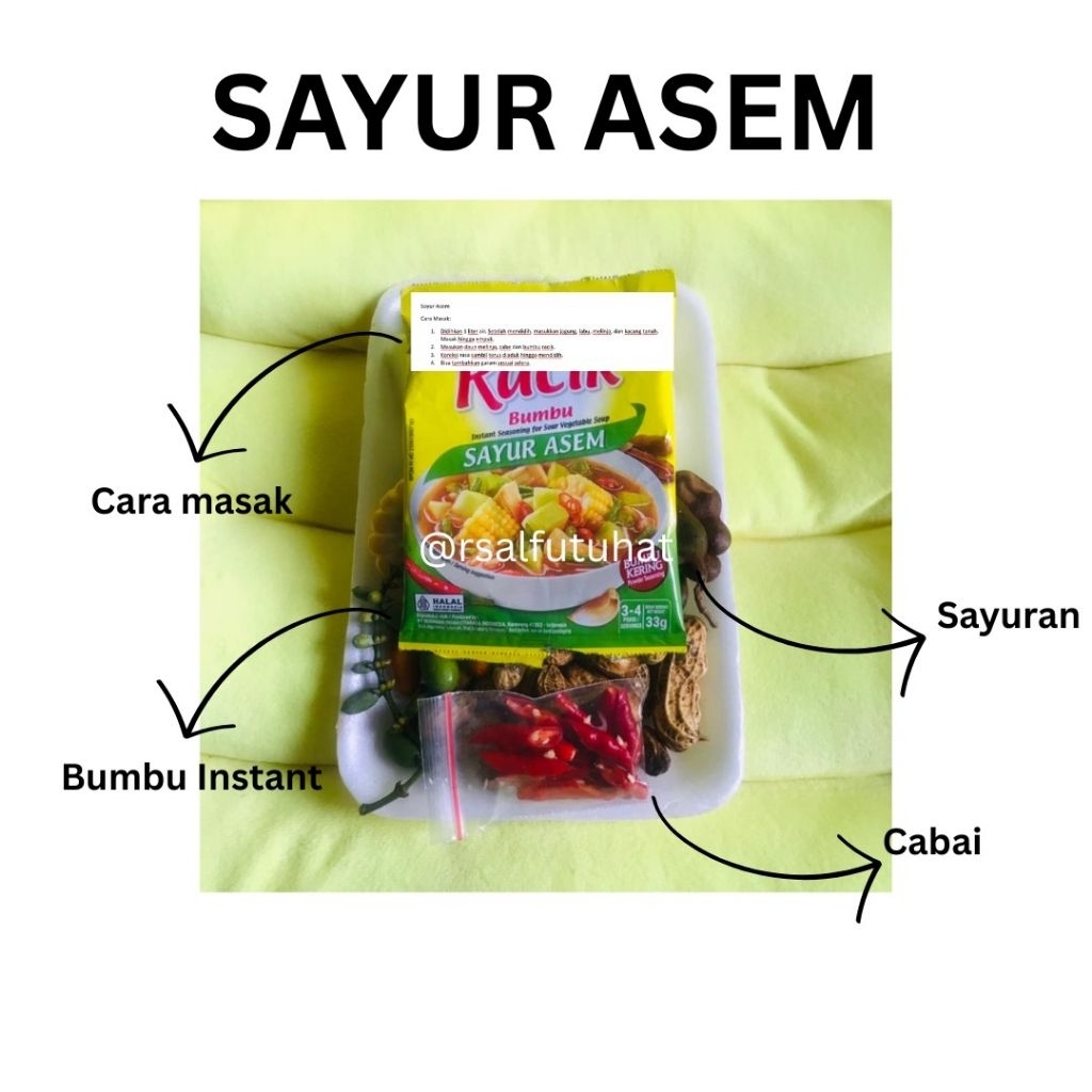 

Sayur Asem Segar Siap Masak Untuk 3-4 Porsi + Tutorial Cara Memasak