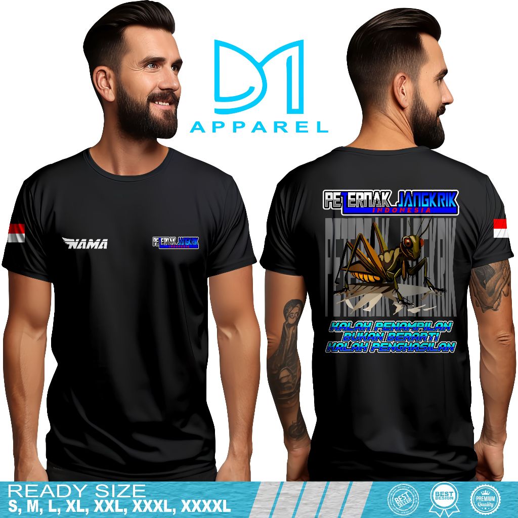 Kaos Peternak Jangkrik Indonesia Bahan Adem