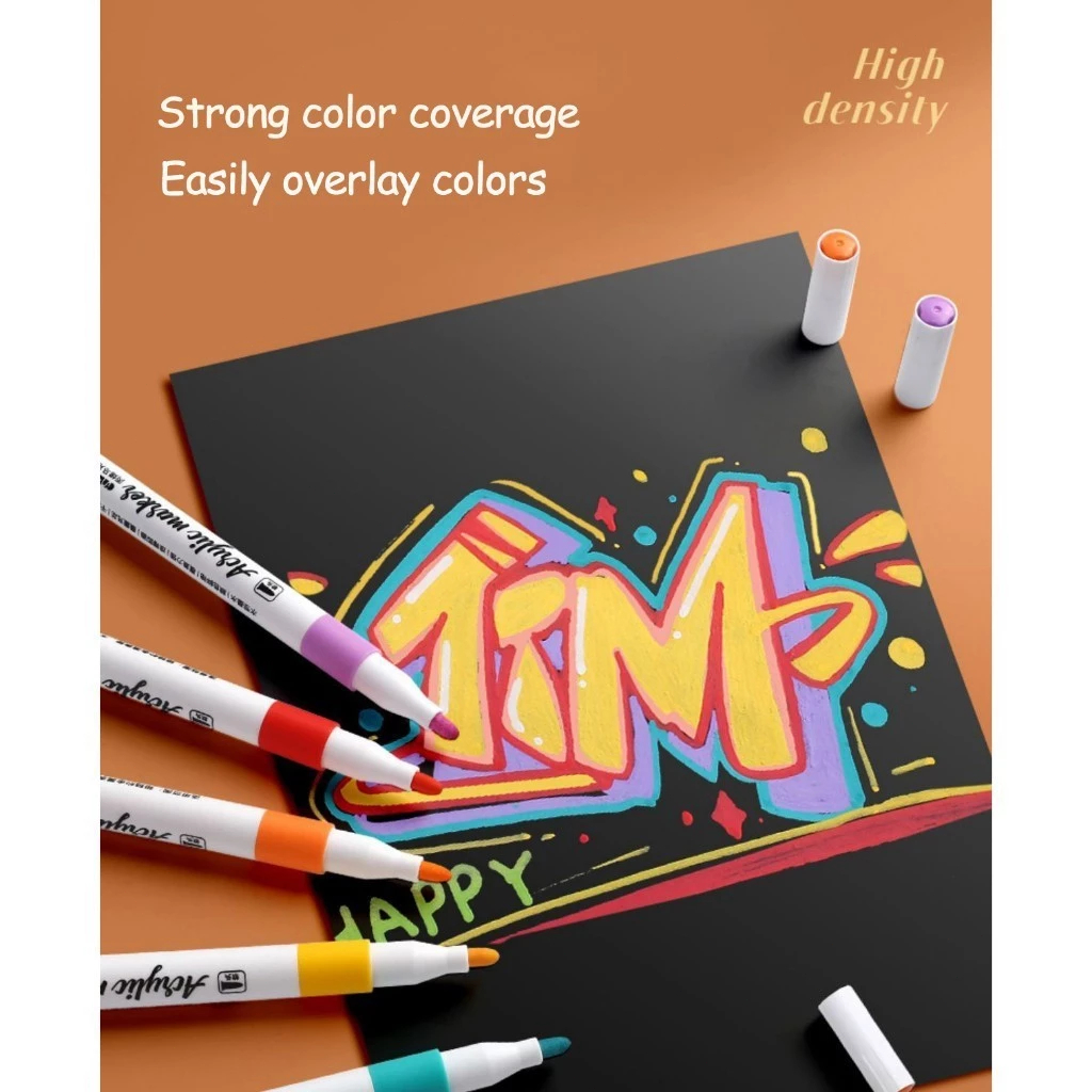 

D3W! 36/48/60/80 Colors Pen Acrylic Marker Set Spidol Akrilik DIY Painting Menggambar Kreativitas