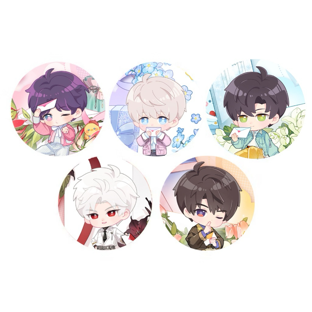 Love and Deepspace Pin Badge Flower Love Letter Rafayel Xavier Zayne Sylus Caleb