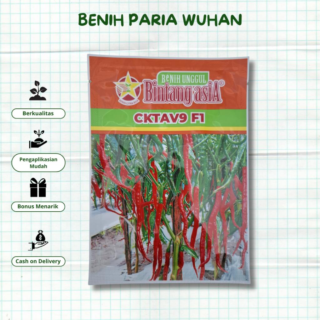 Benih Cabe Merah Keriting Isi 10 Gram Tahan Virus CKTAV9 F1 / Cabe Merah Keriting