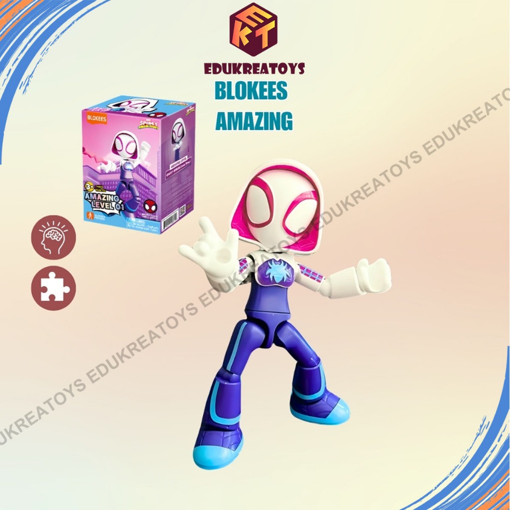 Gwen Stacy Marvel Amazing Friends Blokees Amazing Level 01 Action figure