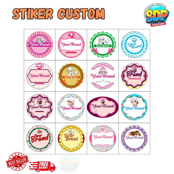

stiker custom gratis dsain ukuran A3 full color Super Digital Printing