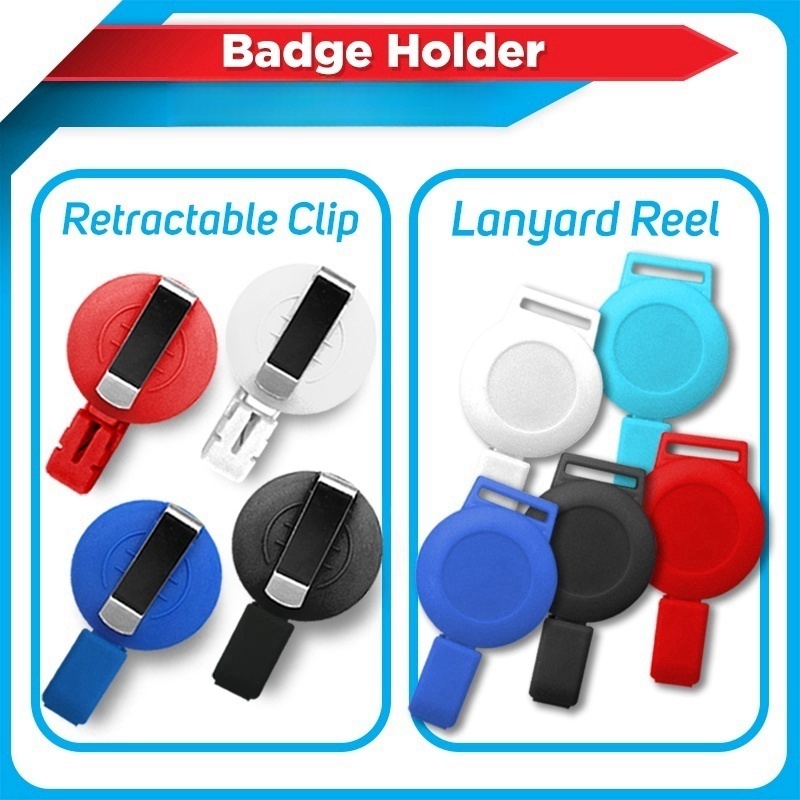 

Lanyard Gulungan Lencana/Tali gesper gantung yang mudah ditarik Retractable Badge Reel 1 pc