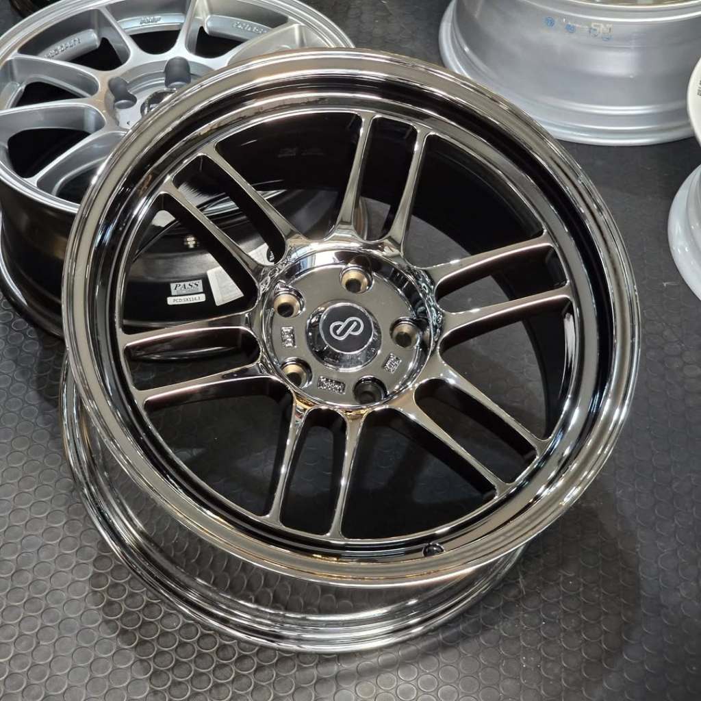 Velg Enkei RPF1 - Black Chrome Ring 18 Lebar 9 ET 22 PCD 5x114 Warna Black Chrome | Velg R18 | Velg 