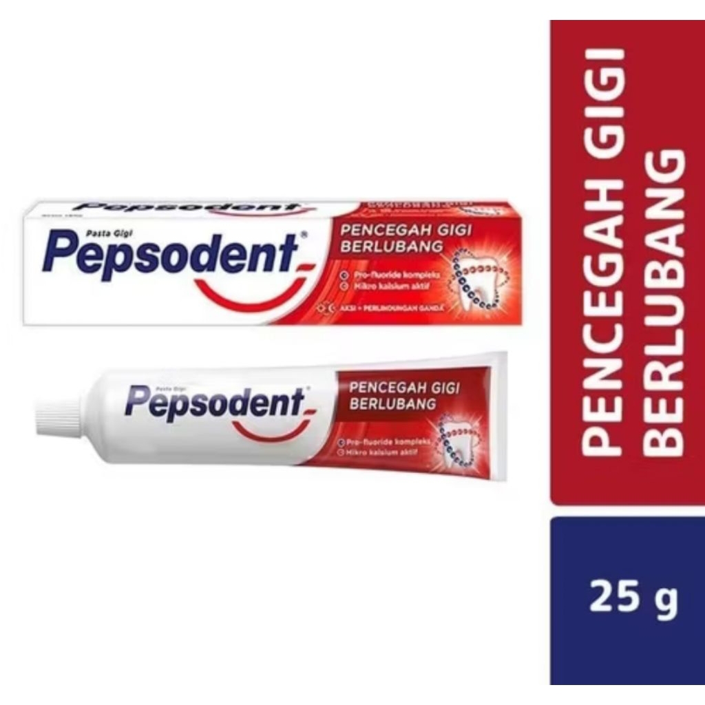 Pepsodent Pasta Gigi 25gr - Pepsodent Ukuran Travel 25gr
