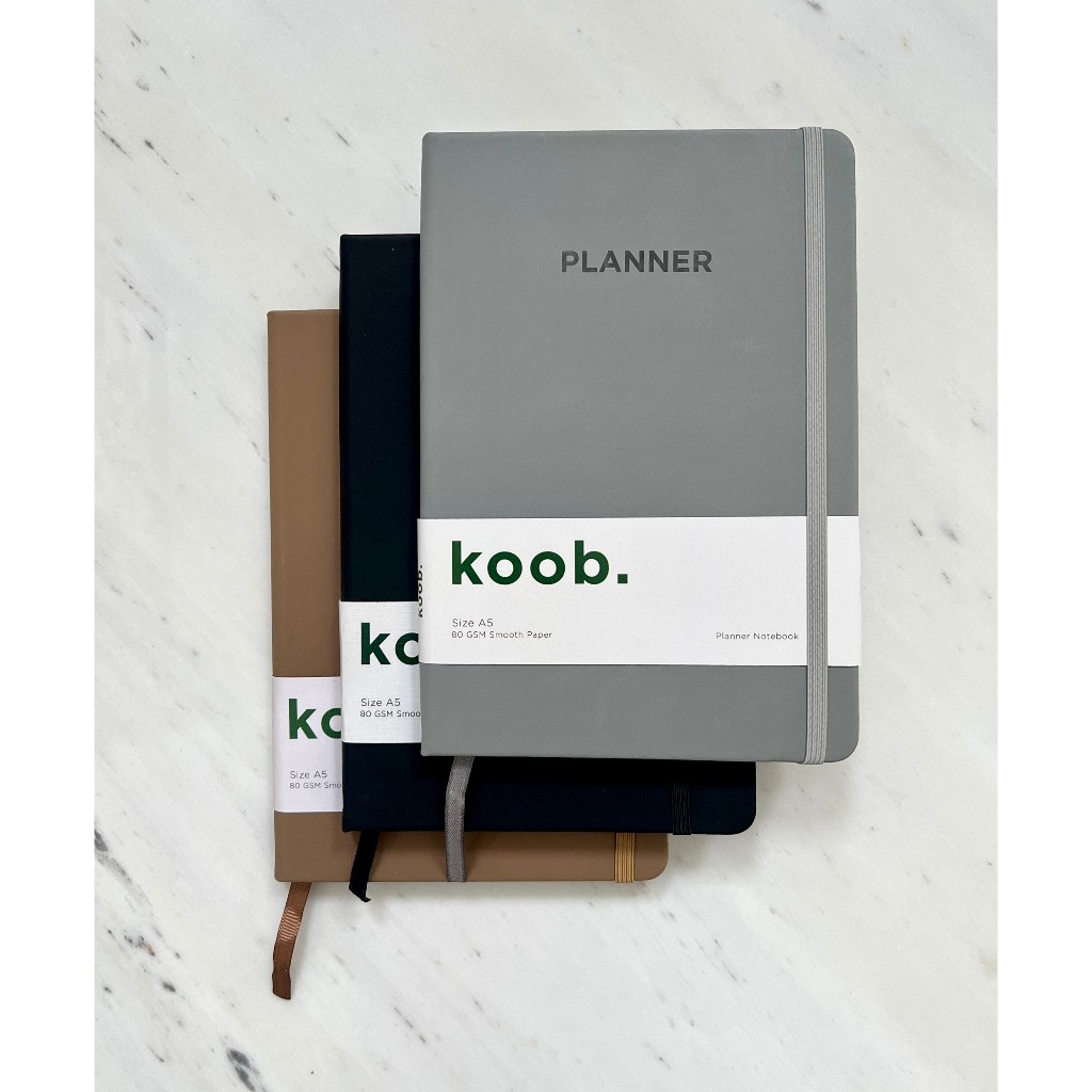 

A541 Koob. Hardcover undatted one year planner / notebook annual planner jurnal
