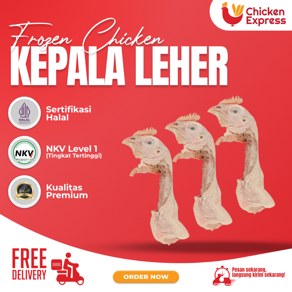 

Kepala Ayam Frozen Premium 500gr | Kirim Cepat, Siap Masak