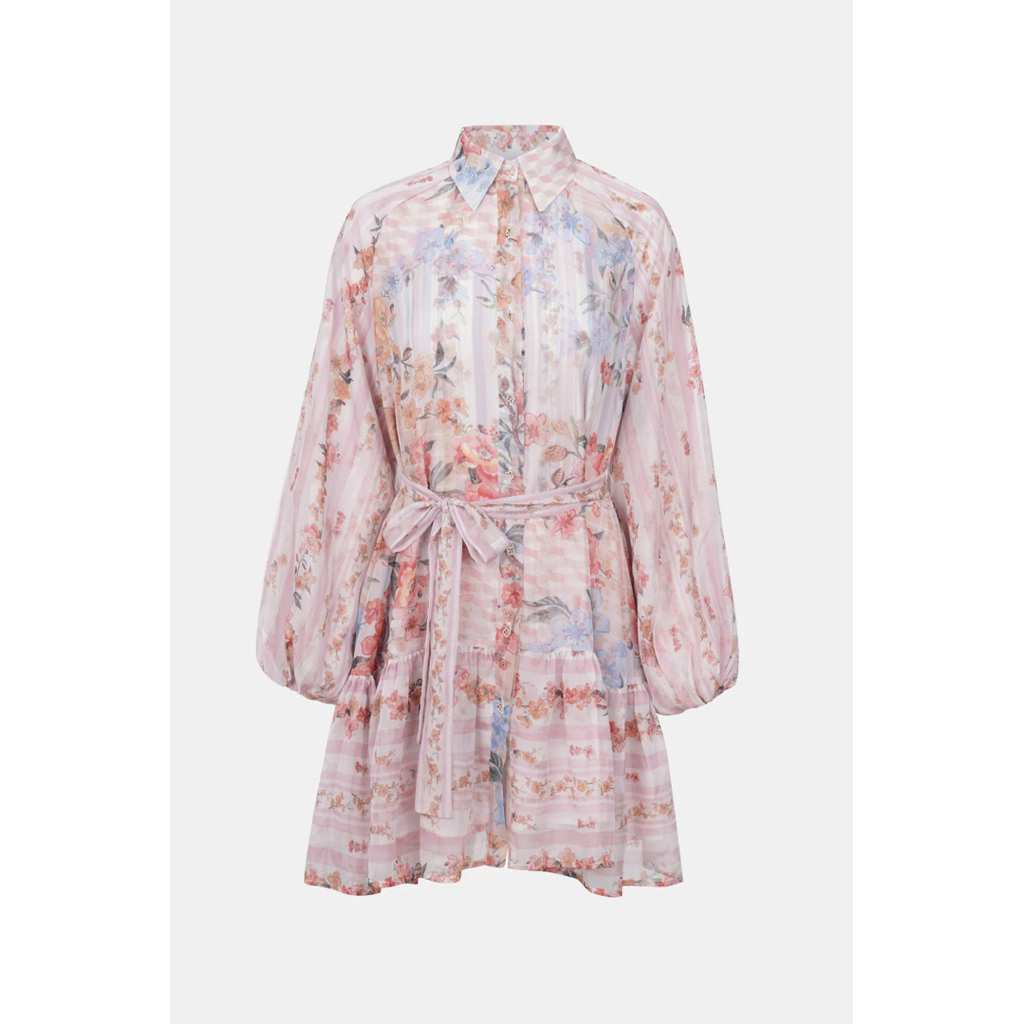 Fiori Ruffle Shirt - Blush BENANG JARUM