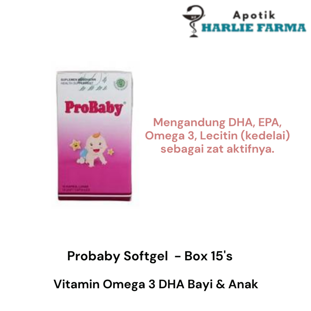 Probaby Softgel - Box 15's Vitamin Omega 3 DHA Bayi & Anak