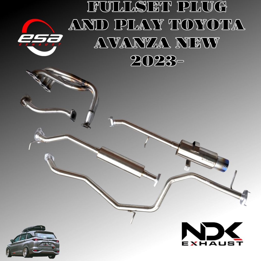 KNALPOT MOBIL RACING FULLSYSTEM PNP TOYOTA AVANZA VELOZ NEW 2023 2024 2025 NDK EXHAUST KNALPOT AVANZ