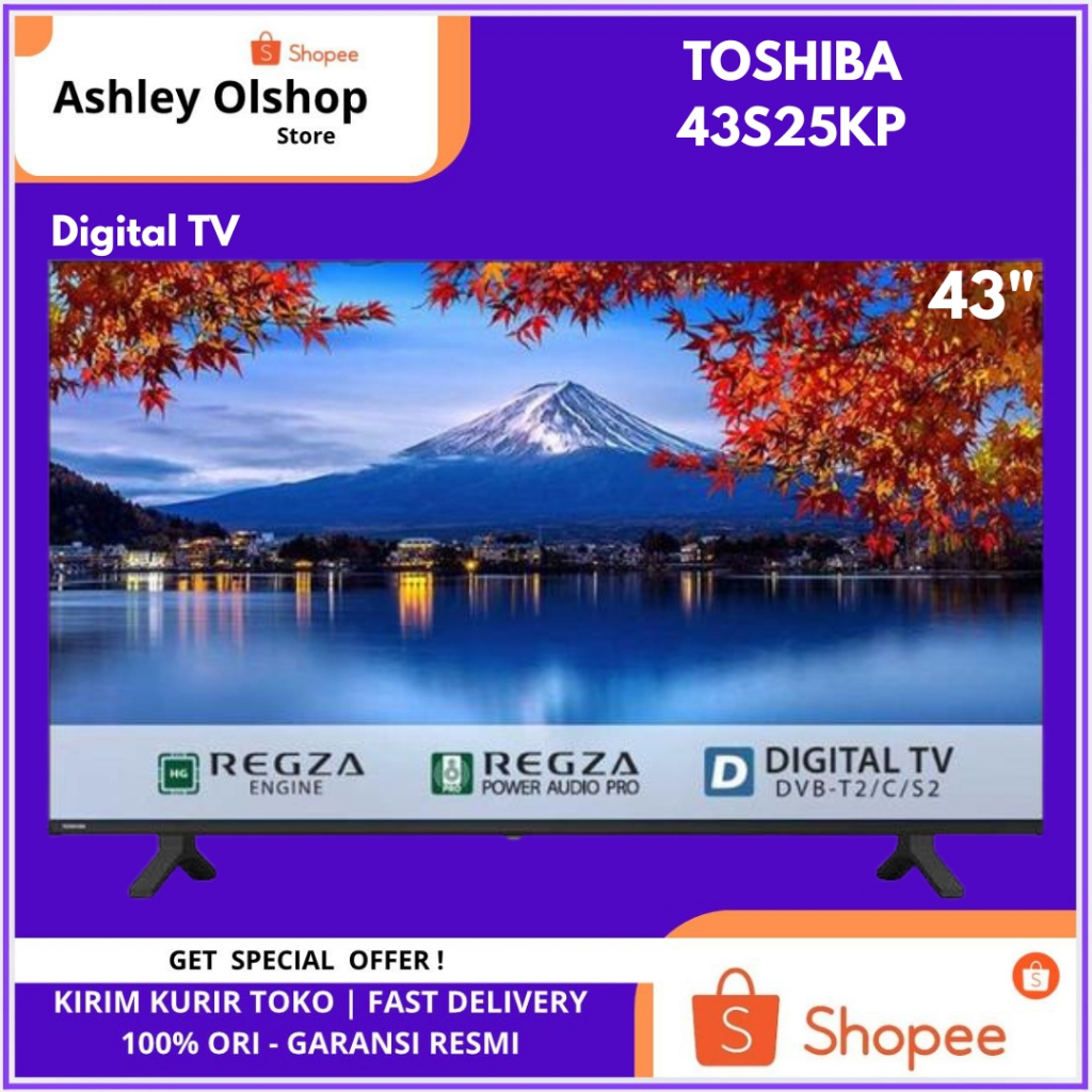 TV 43 Inch Digital TV Toshiba 43S25KP Full HD 43 Toshiba 43S25 [ORI]