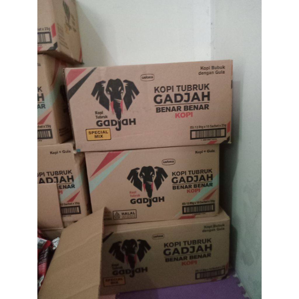 

Kopi Tubruk Gajah Manis kopi terpisah 1 dus isi 12 renceng 1 rencnwg isi 10 sachet