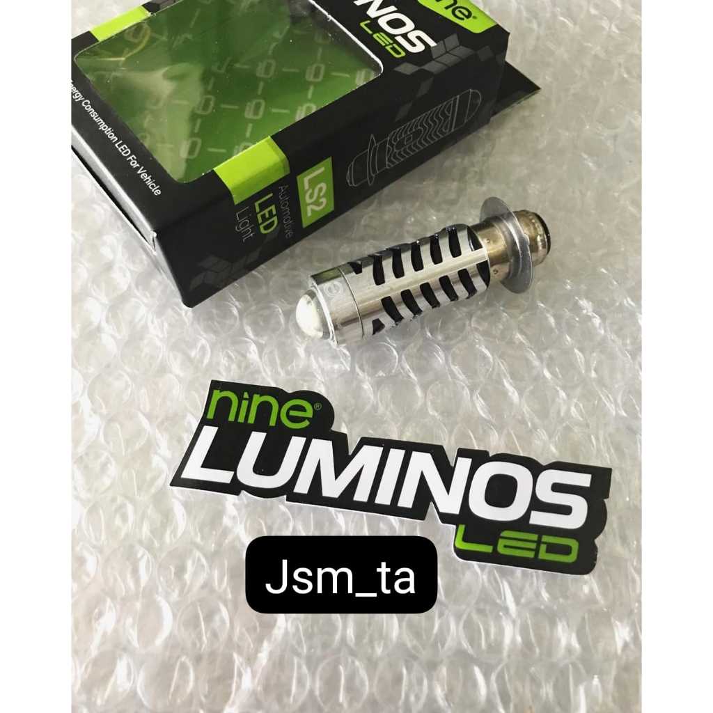 Lampu depan Laser LED LS2 , LS2 RGB 2 in 1 putih kuning PNP bebek & matic H6 kaki 1 Asli Luminos