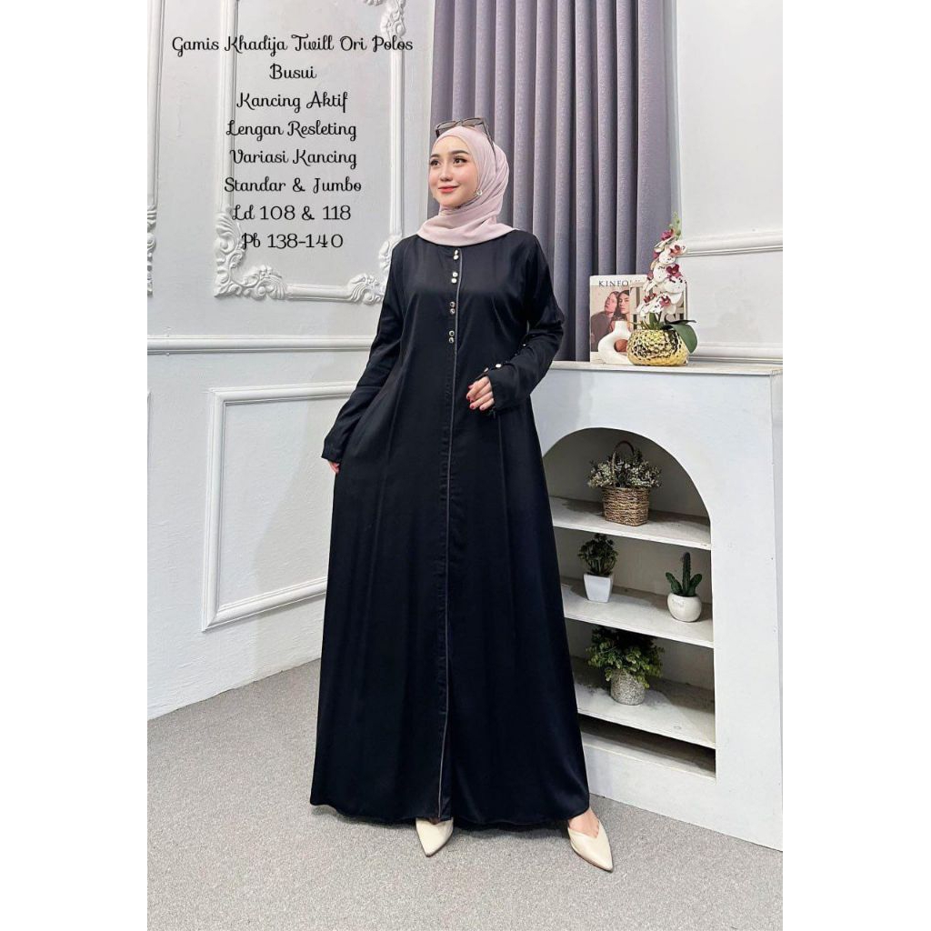 Gamis khadija Twill ORI polos
