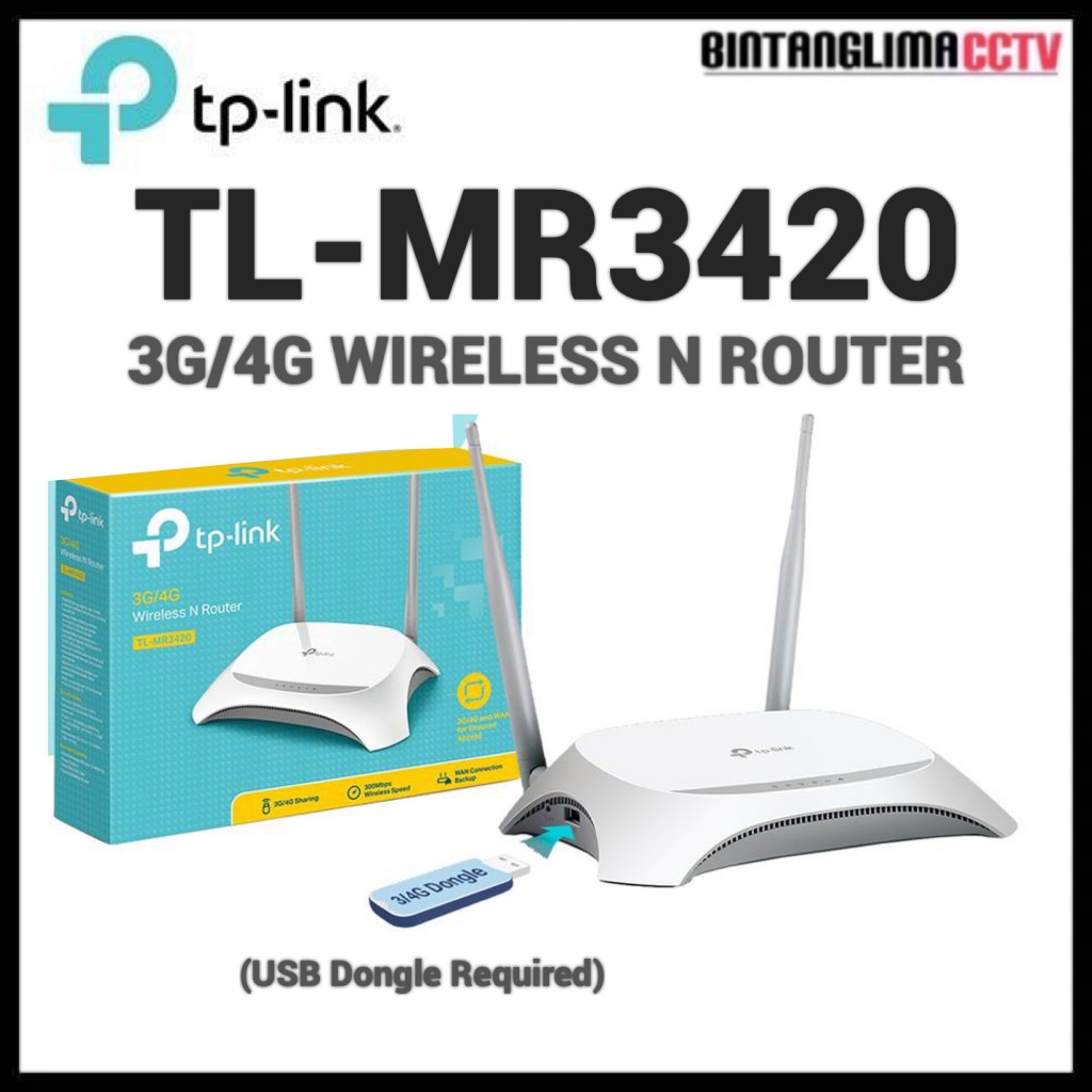 Router TP-Link 3G/4G Wireless N Router - TL-MR3420 (USB Port GSM/CDMA)