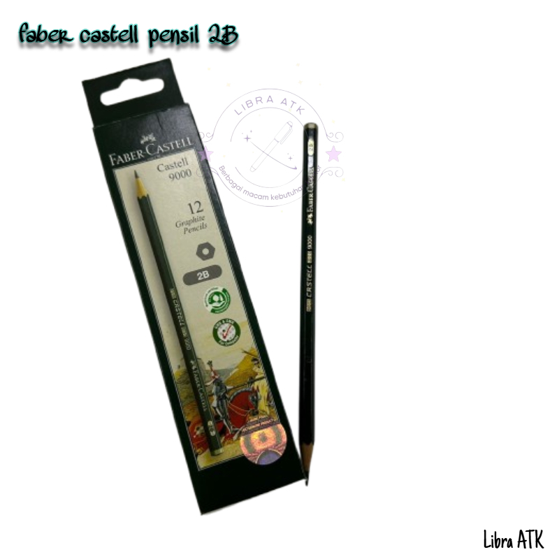 

Faber Castell - 9000 pensil 2B 1 box 12 pcs