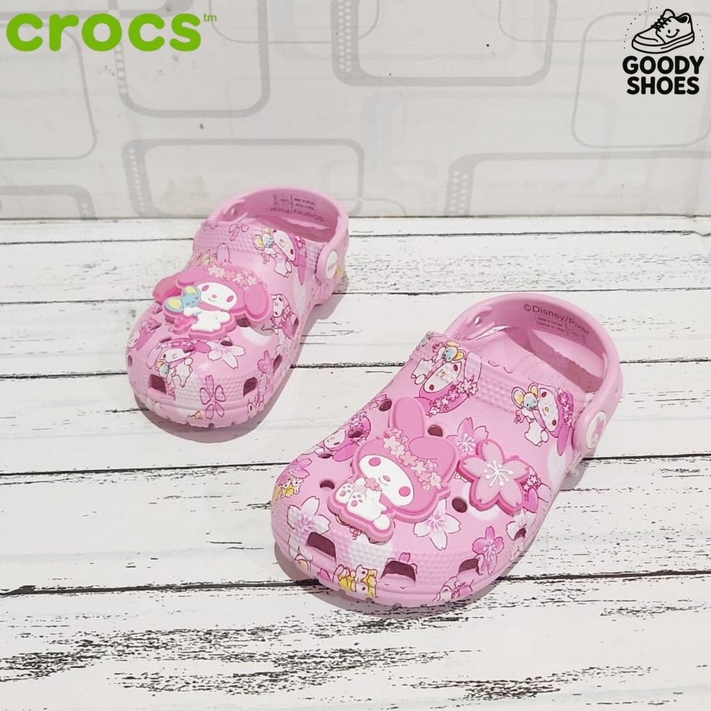 SANDAL CROCS MY MELODY - CROCS MELODY KIDS AND JUNIOR - SANDAL CROCS ANAK ANAK