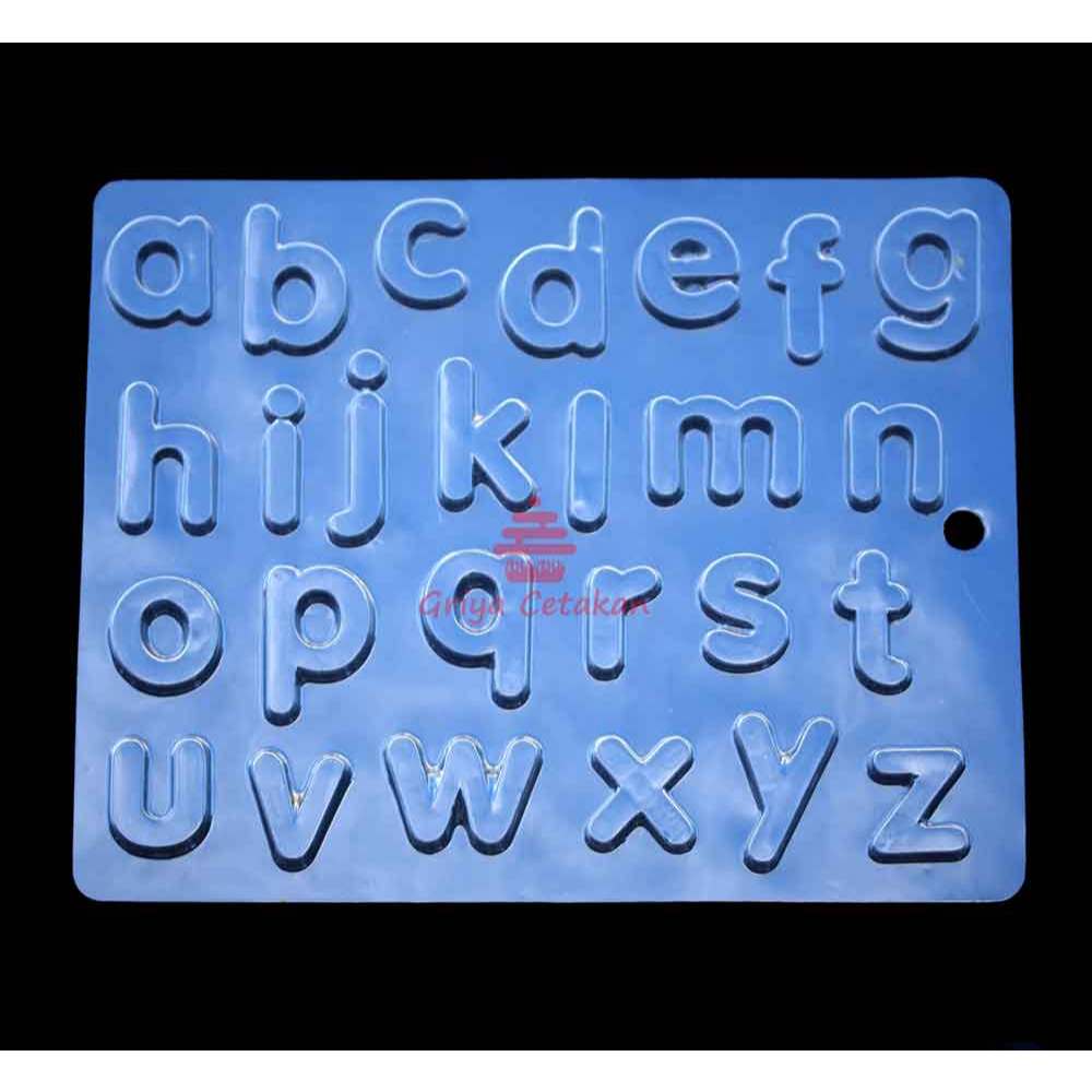GC Cetakan Coklat Praline Puding Jelly Alphabet Huruf  Kecil Plastik