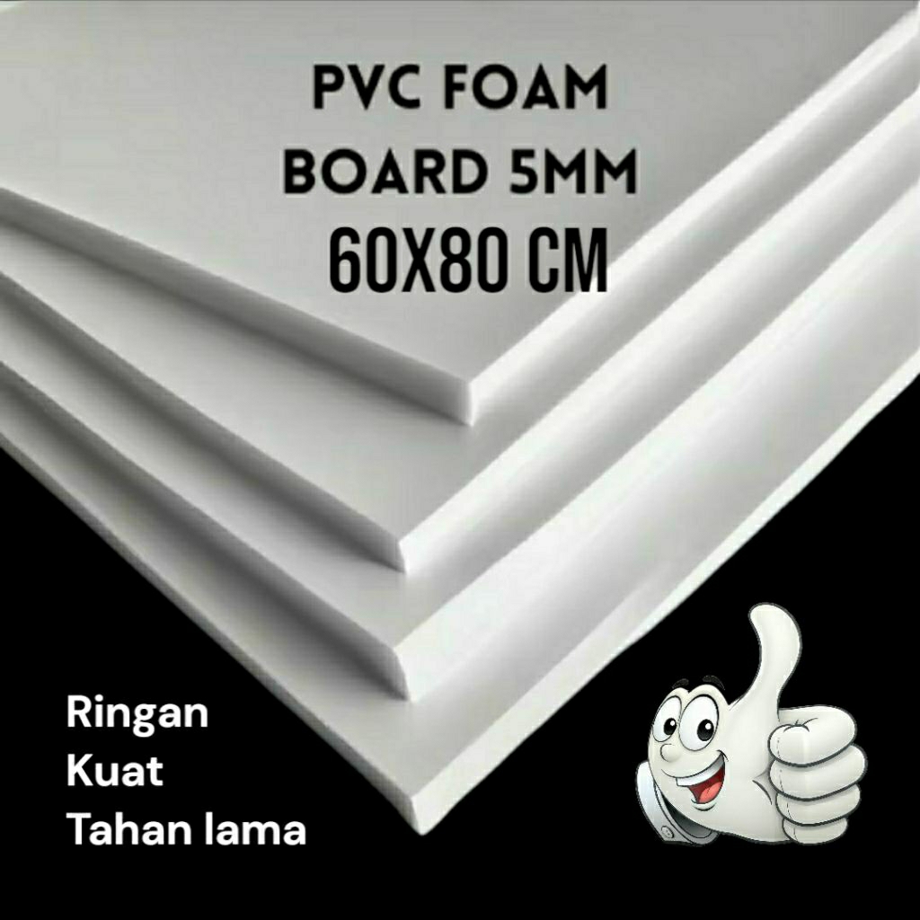 

PVC FOAMBOARD 5MM 60X80 80X60 WHITE