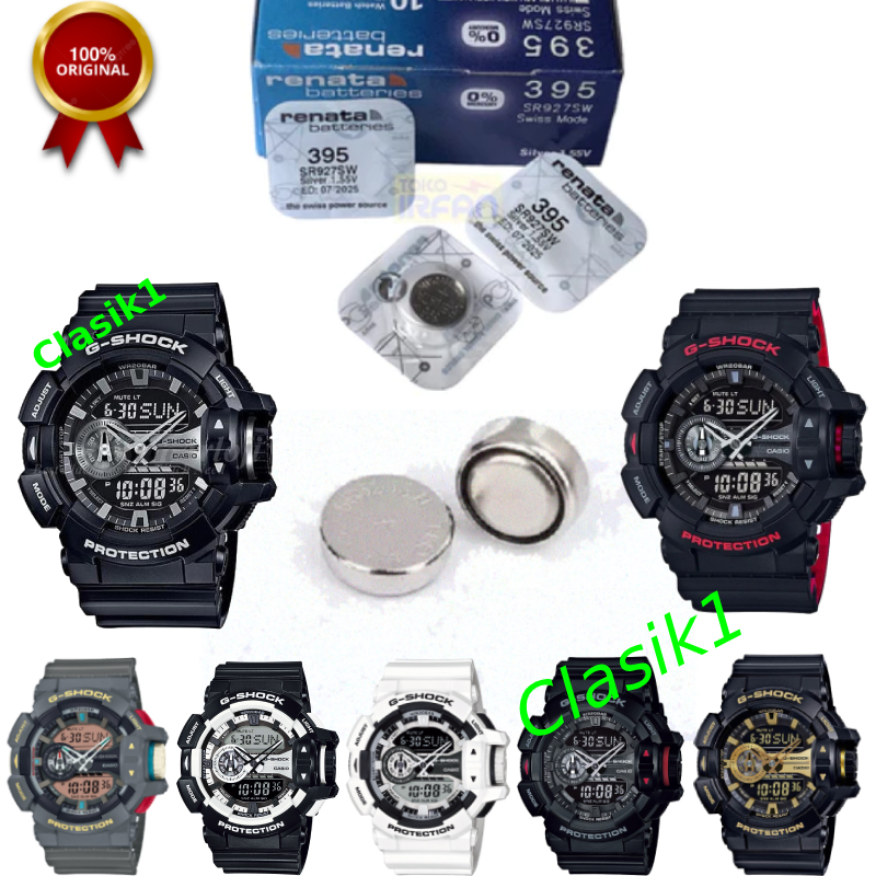 Original 100% Baterai jam tangan casio G-shock Ga-400 (All Series) Batu baterai gshock renata 927