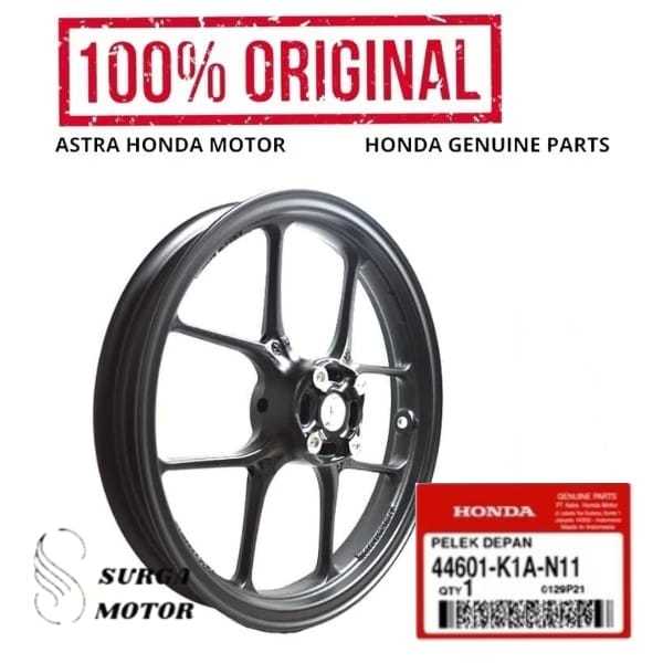 Veleg Beat Fi Velg Depan Beat Street 44601K1AN11  44601-K1A-N11Velg Depan Honda BeAT K1A Ring 14″ or
