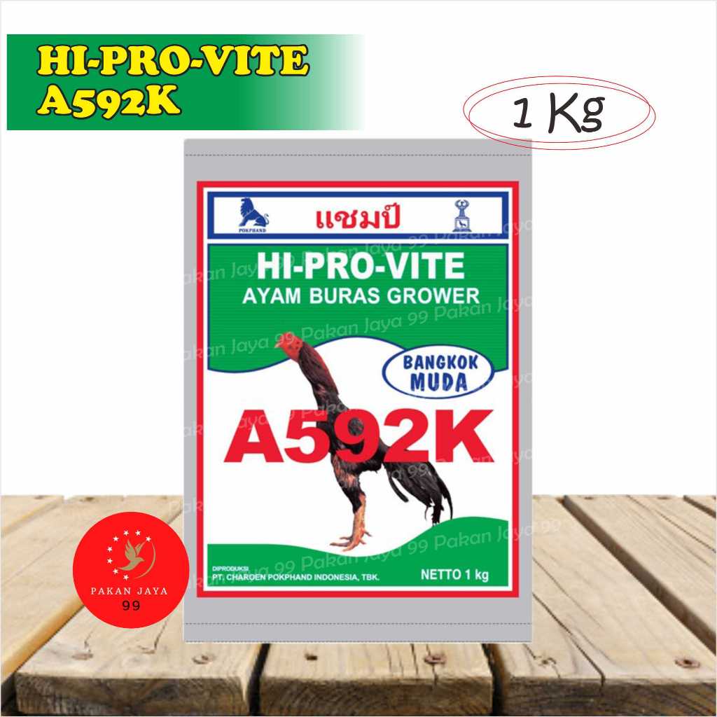 POKPHAND A592 A 592 HI-PRO-VITE HIPROVIT VOER PAKAN MAKANAN AYAM 1KG FRESHPACK KEMASAN PABRIK