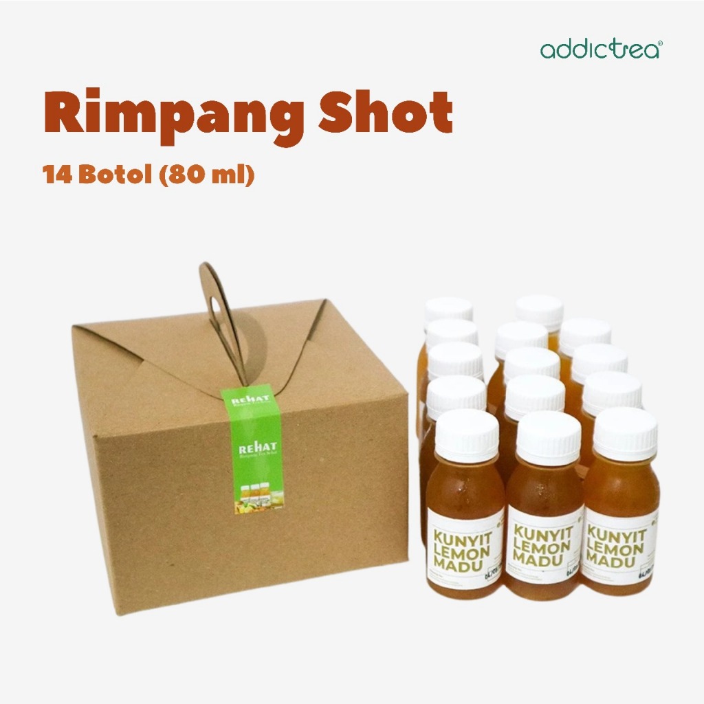 

Addictea Paket Rehat - Rimpang Tea Sehat Minuman Immune Booster (14 botol/ 80ml)