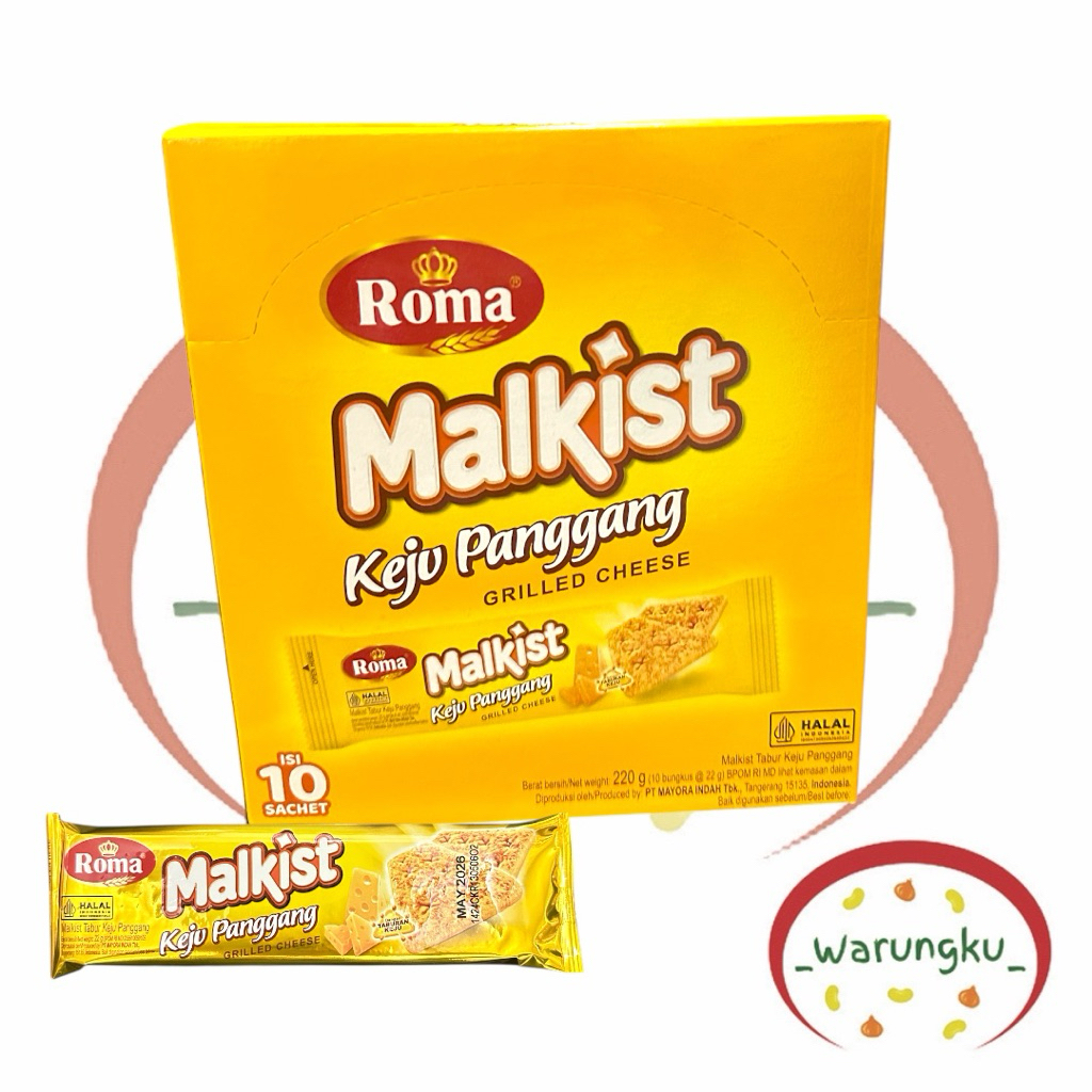 

[BOX] Malkist KEJU PANGGANG isi 10PCS Biskuit Grilled Cheese