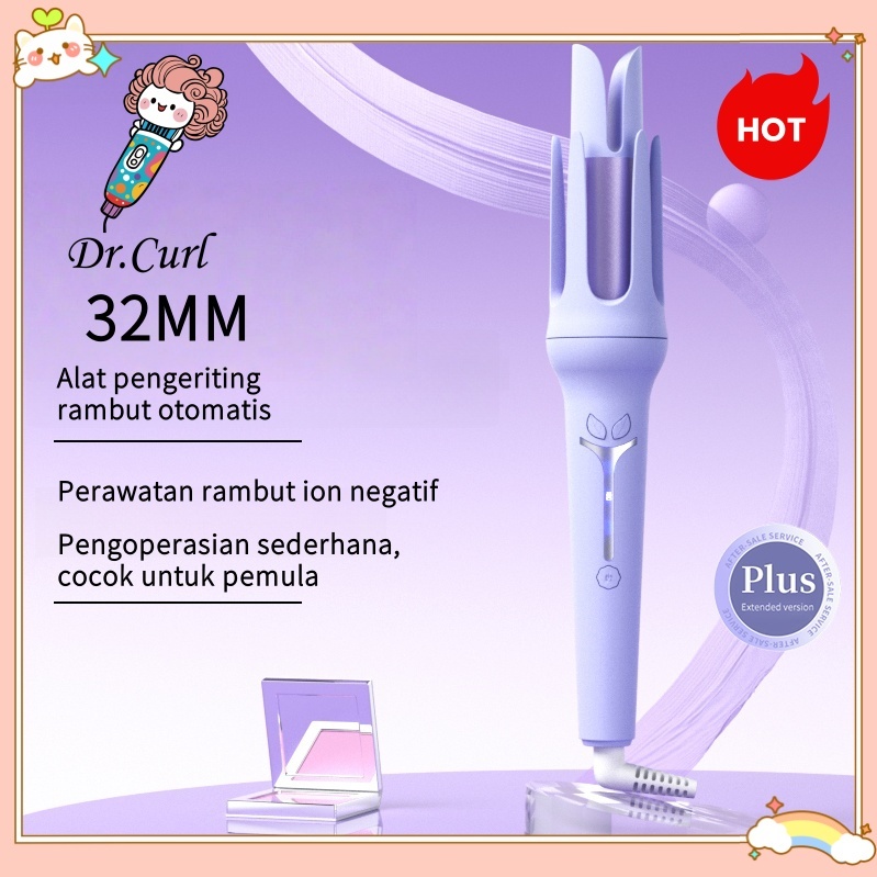Dr.Curl Anti Melepuh Catokan Curly Otomatis Tahan Lama 32mm Ion Ceramic bagus big Hair Curler 391